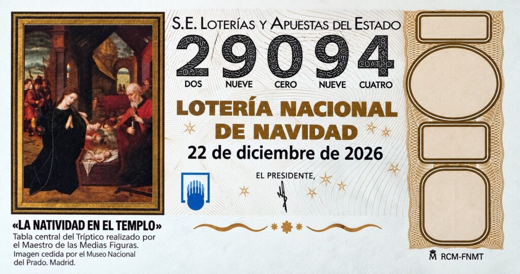 Cartel de la Lotería de Navidad de Curillas 2026, número 29094