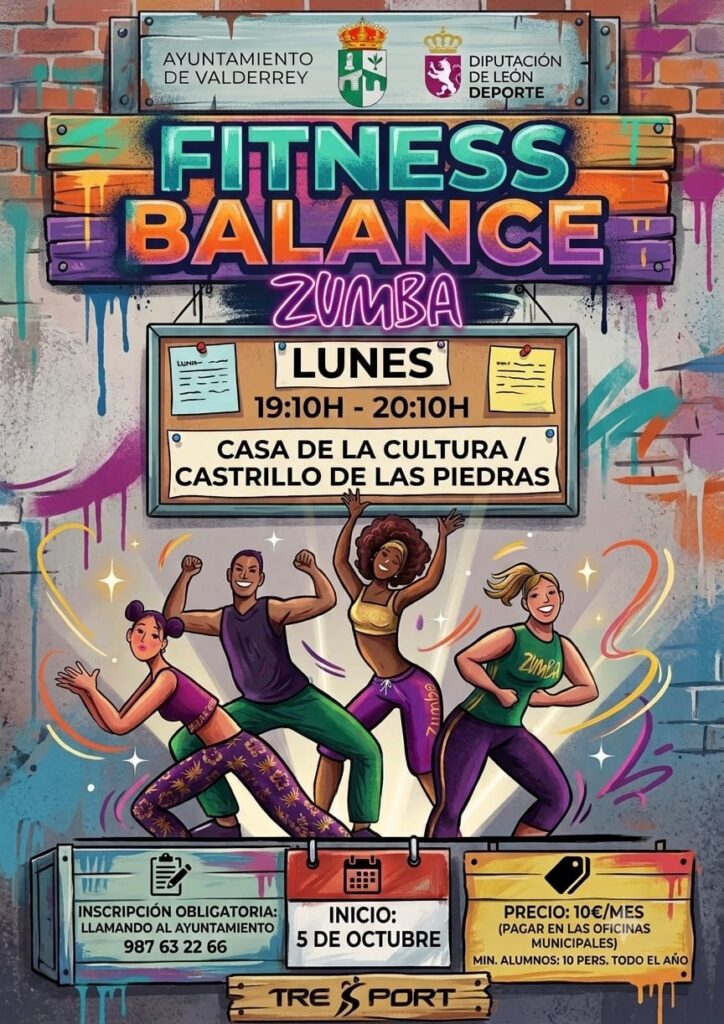 Cartel del curso de zumba